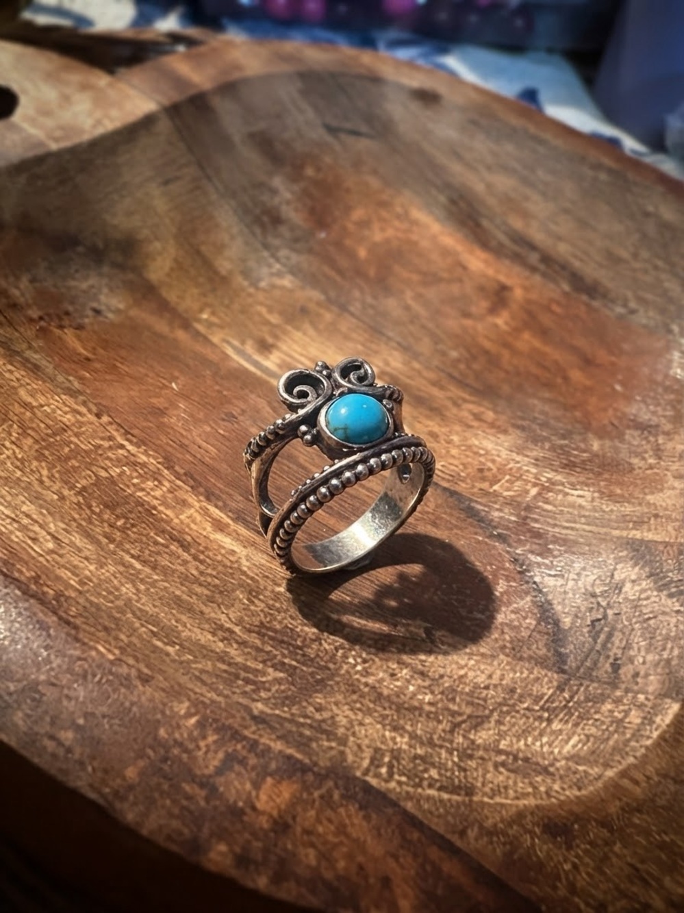 Ring Tone Turquoise Cabochon Women's Ring